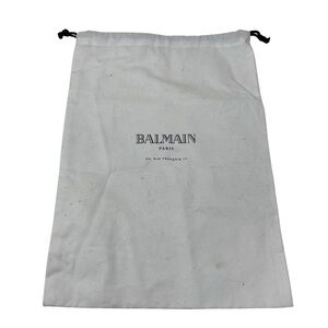 Balmain white shoe dust bag